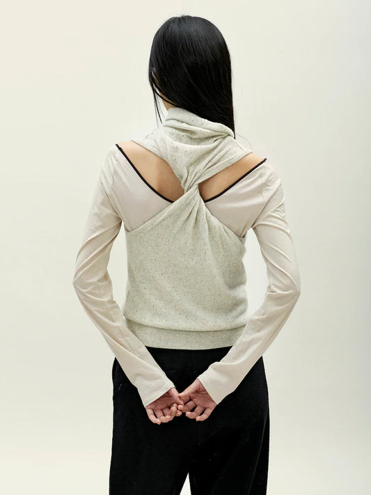 TWISTED BACK KNIT TANK