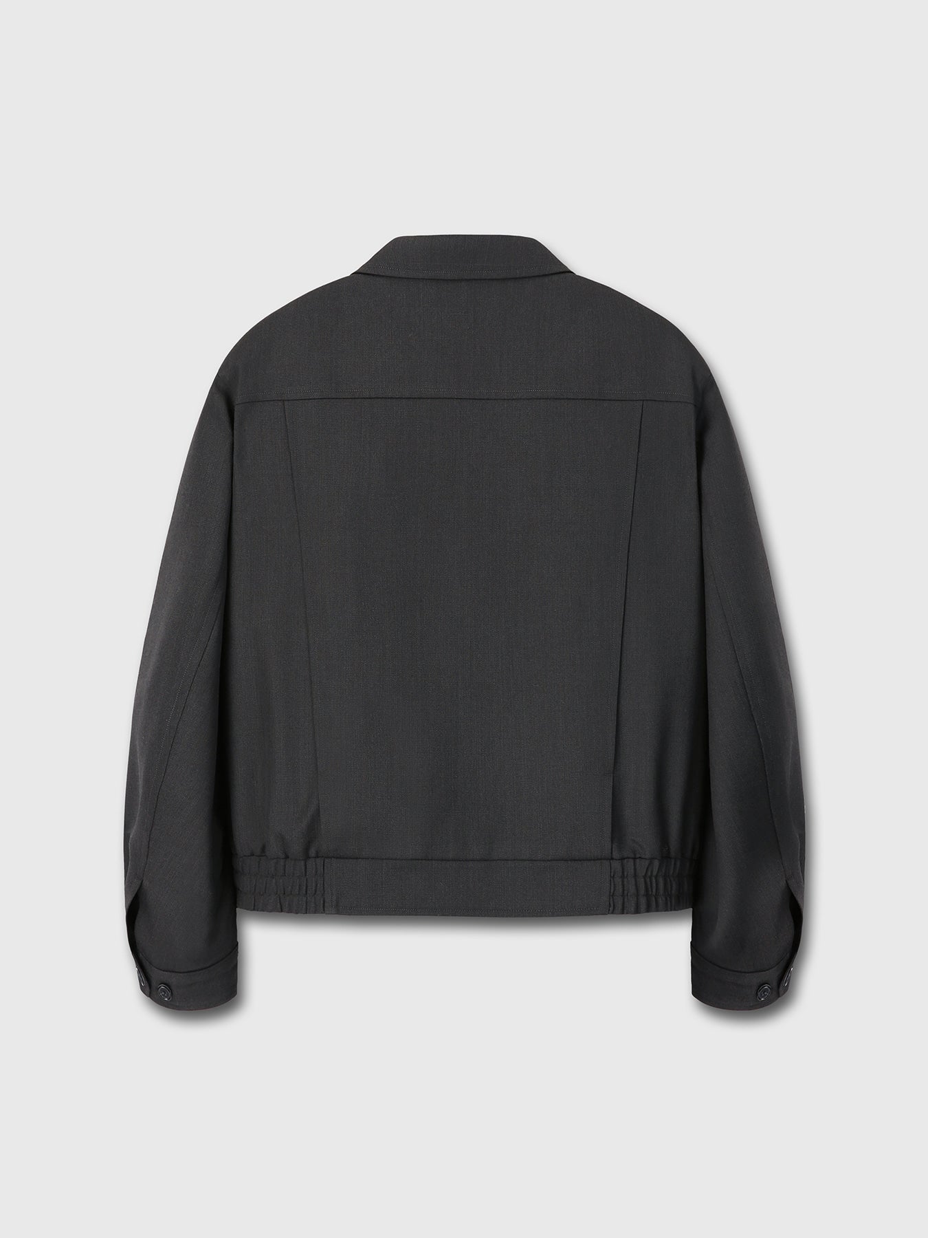 TEXTURED WOOL OVERSIZED BLOUSON