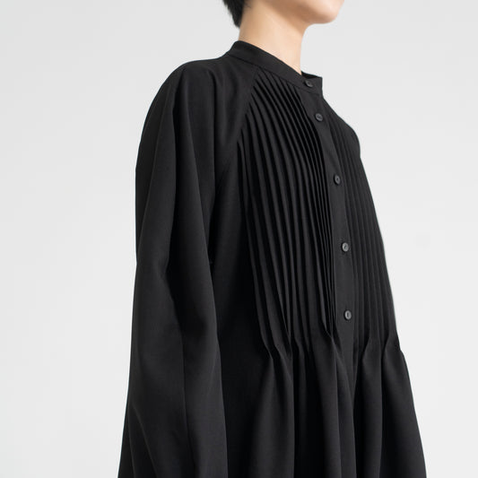 PINTUCK MOSS DRESS