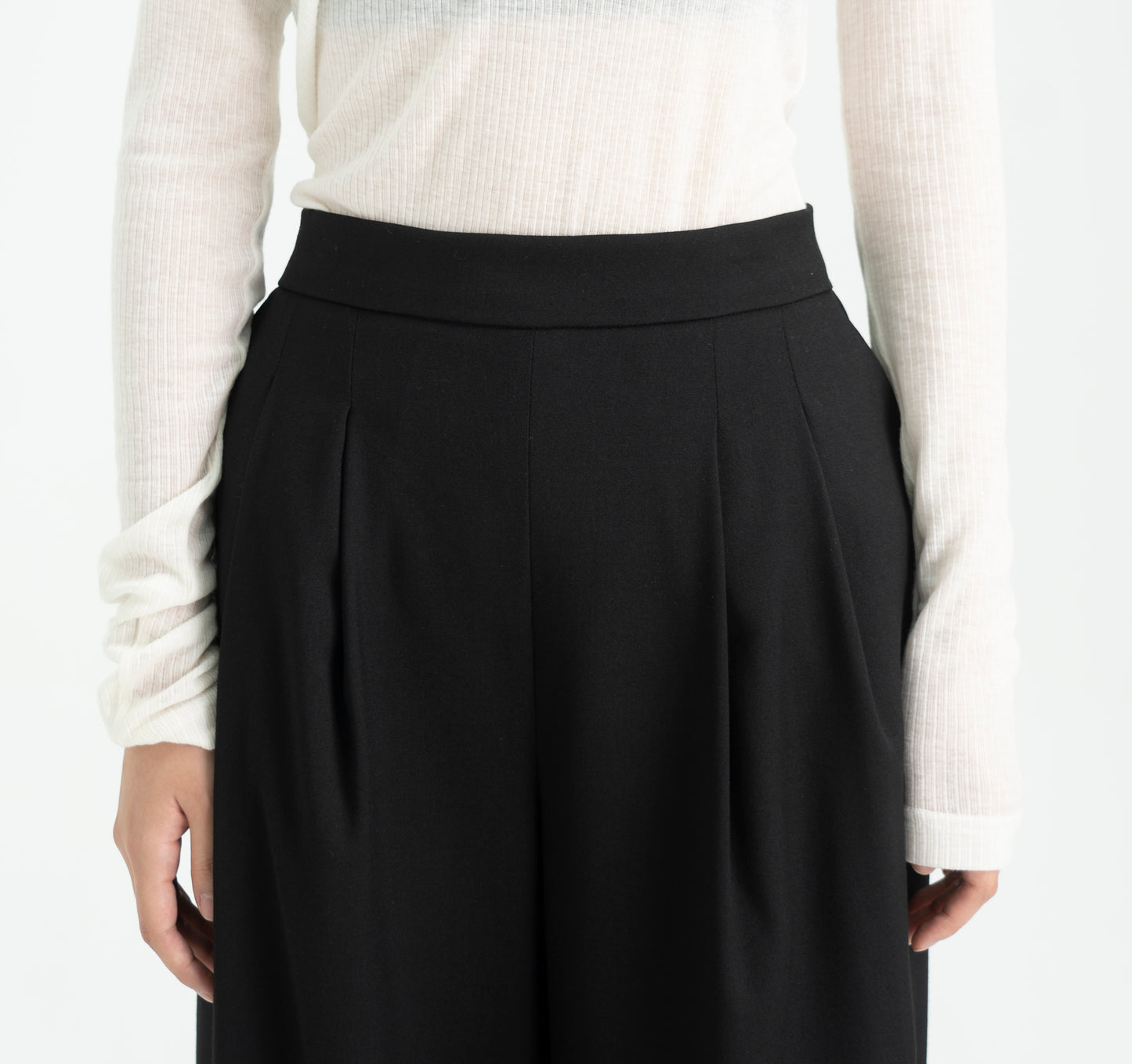 WOOL SOLID PANTS
