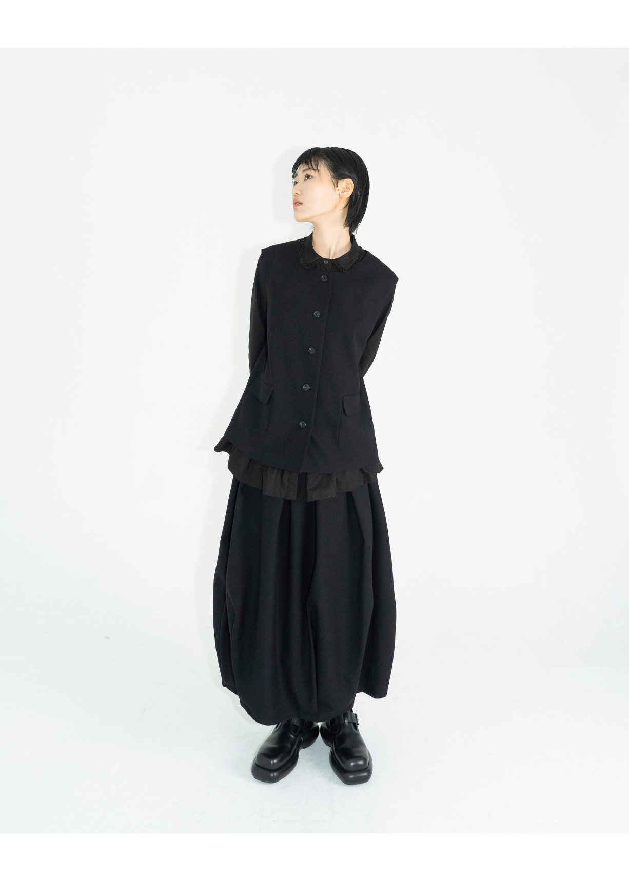 FRILL COLLAR SHIRT