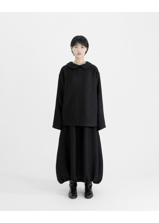 ROUND COLLAR KNITTED TOP