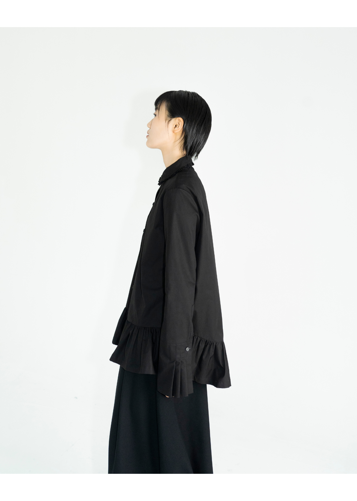 FRILL COLLAR SHIRT