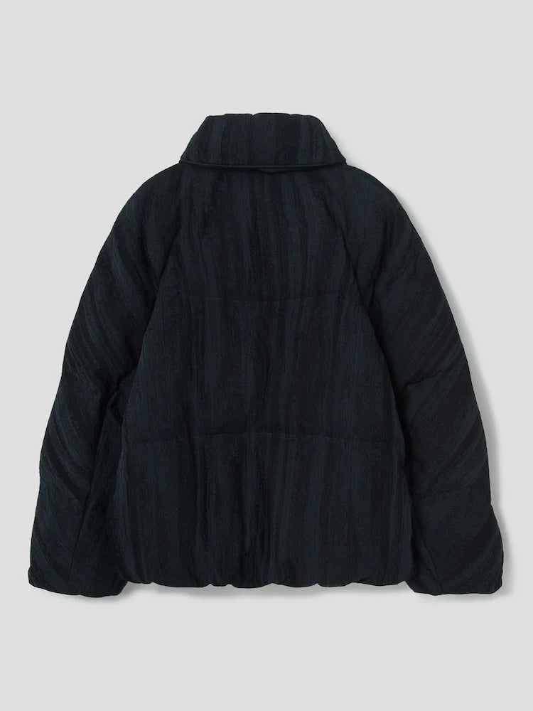 JACQUARD SINGLE BUTTON PUFFER