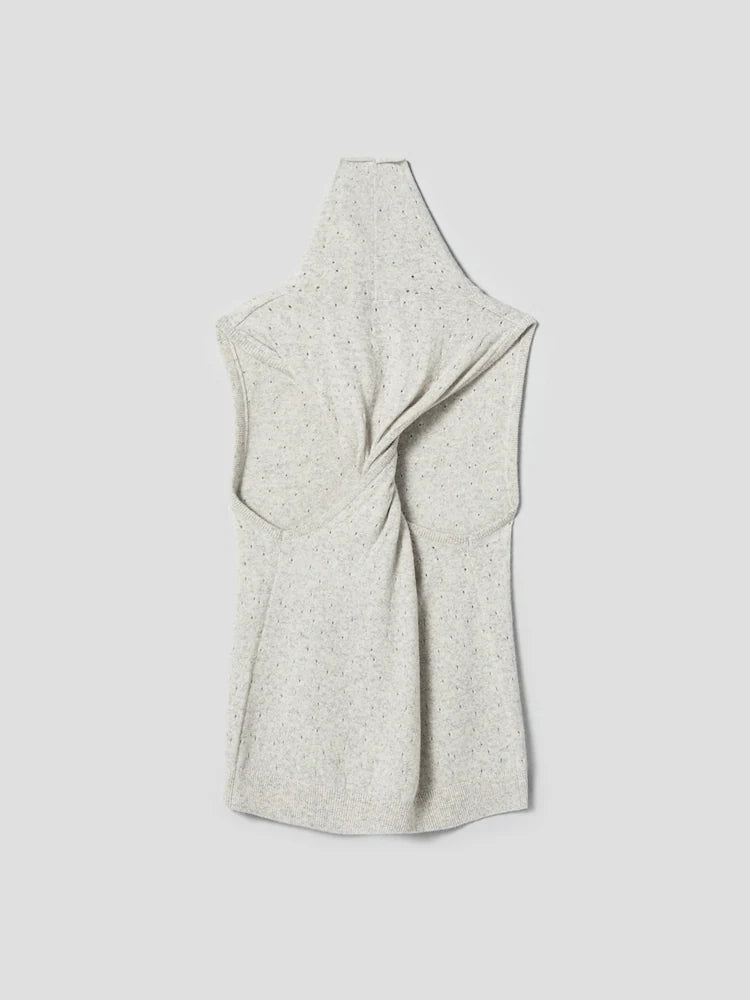 TWISTED BACK KNIT TANK