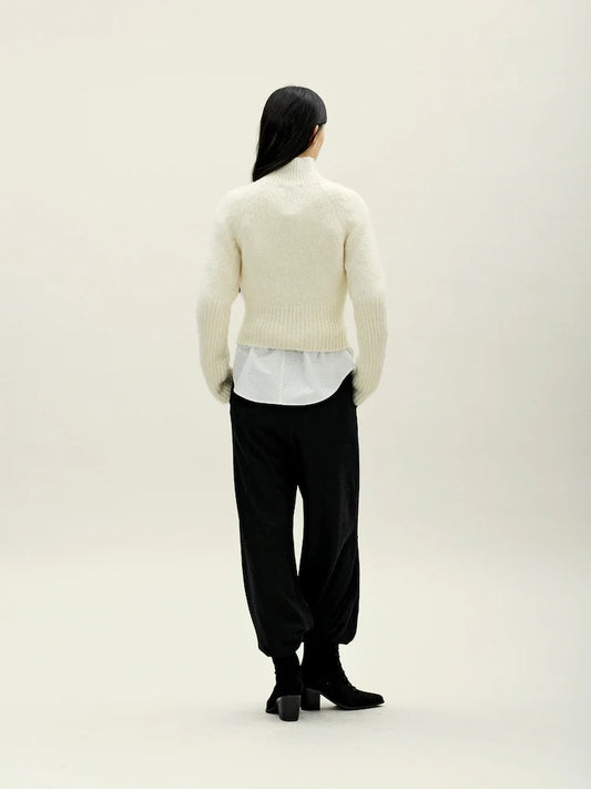 CLASSIC HALF NECK PULLOVER IVORY