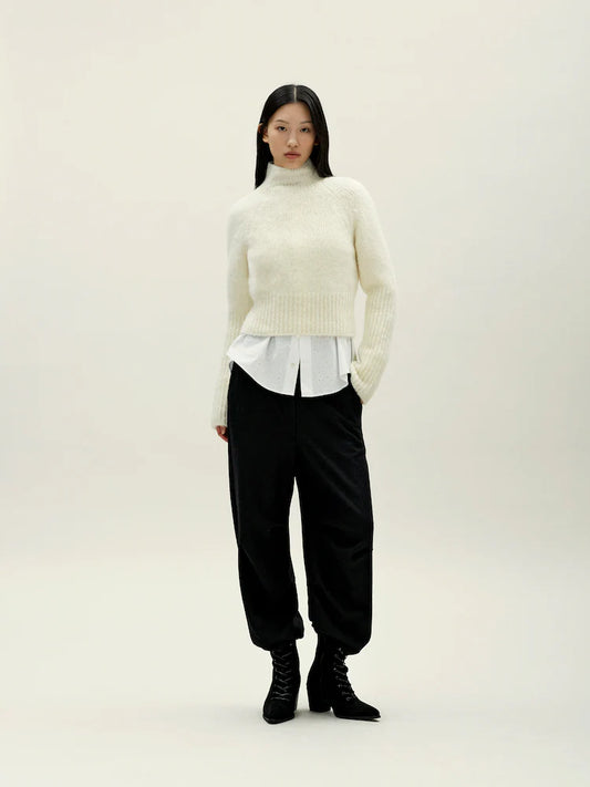 CLASSIC HALF NECK PULLOVER IVORY