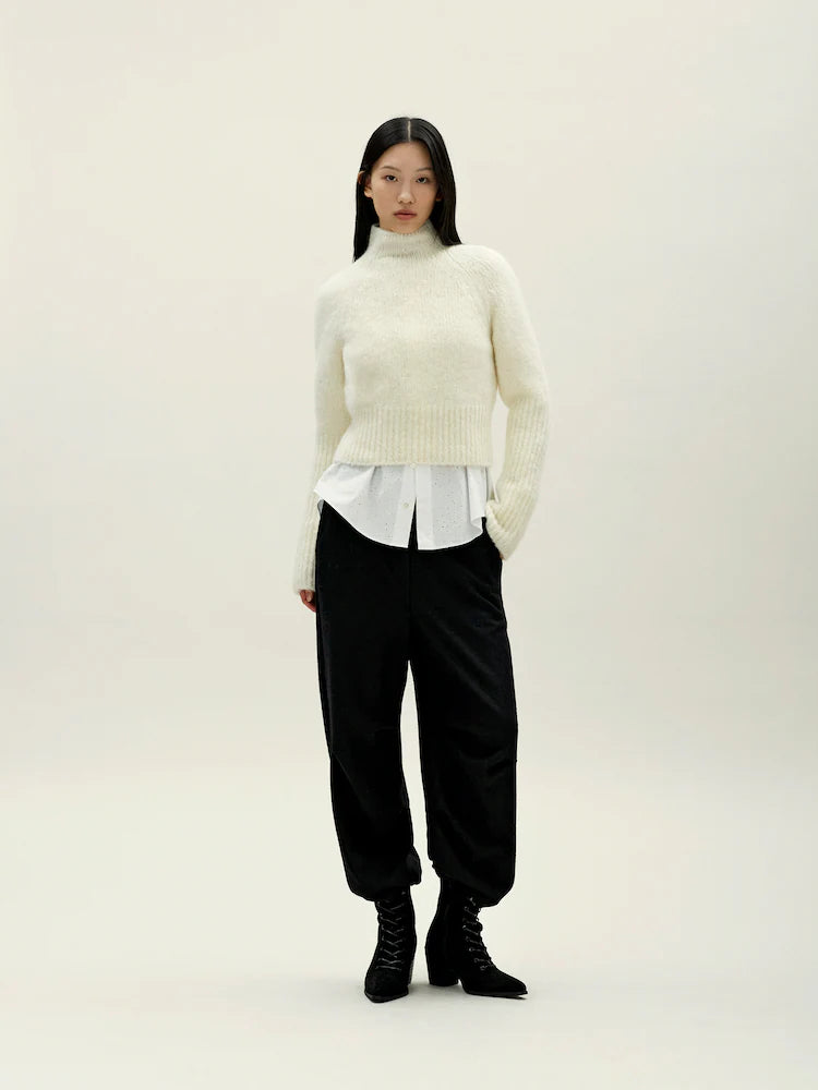 CLASSIC HALF NECK PULLOVER IVORY