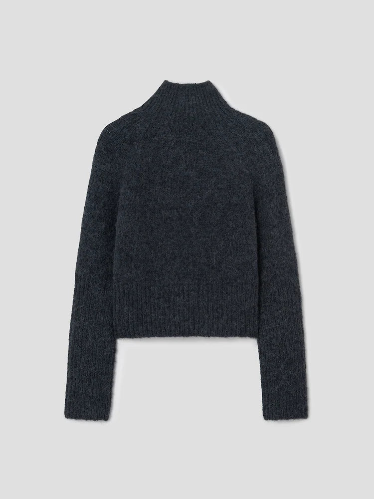 CLASSIC HALF NECK PULLOVER DARK GREY