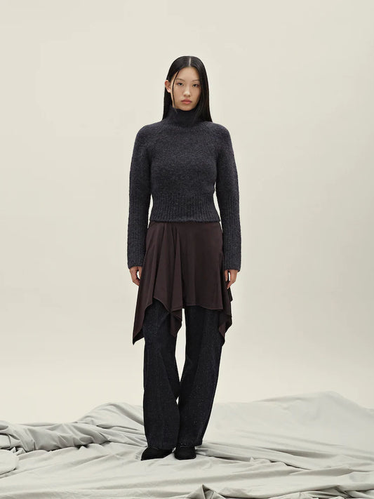 CLASSIC HALF NECK PULLOVER DARK GREY