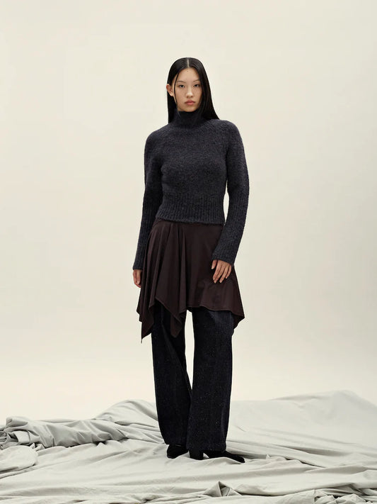 CLASSIC HALF NECK PULLOVER DARK GREY