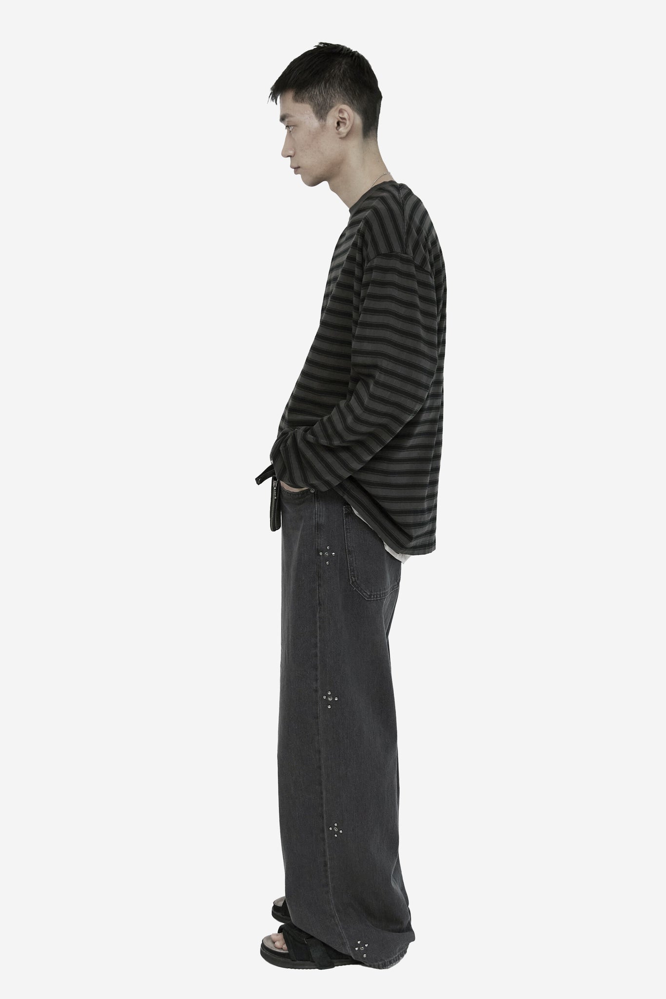 1011 GOSIMA DENIM PANTS RIVET FLOWERS