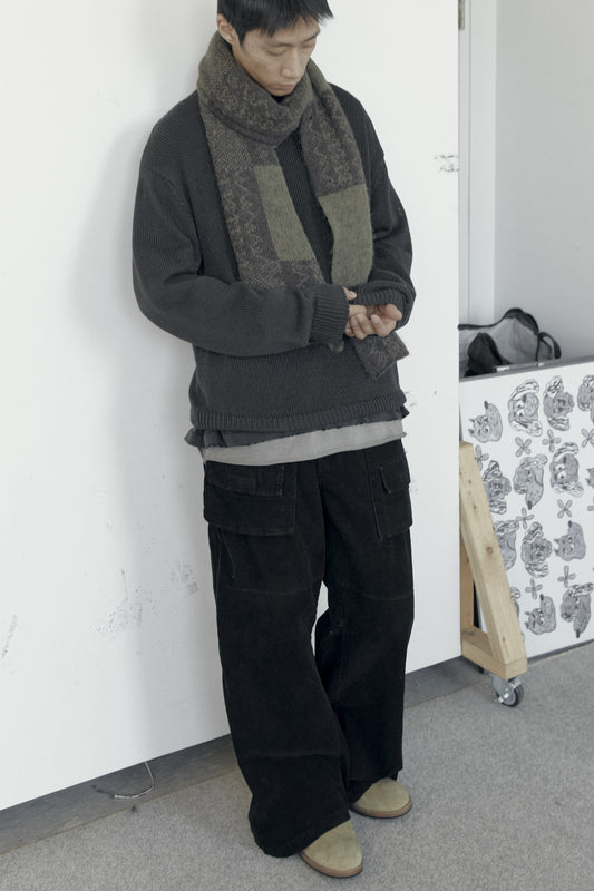 ETHNIC PATTERN MUFFLER CHECKBOARD