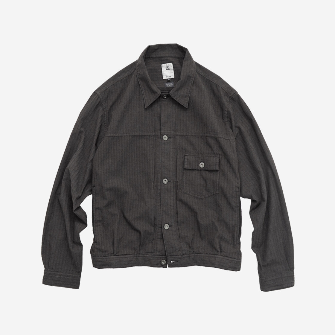 LIGHT TRUCKER JACKET STRIPED CHARCOAL