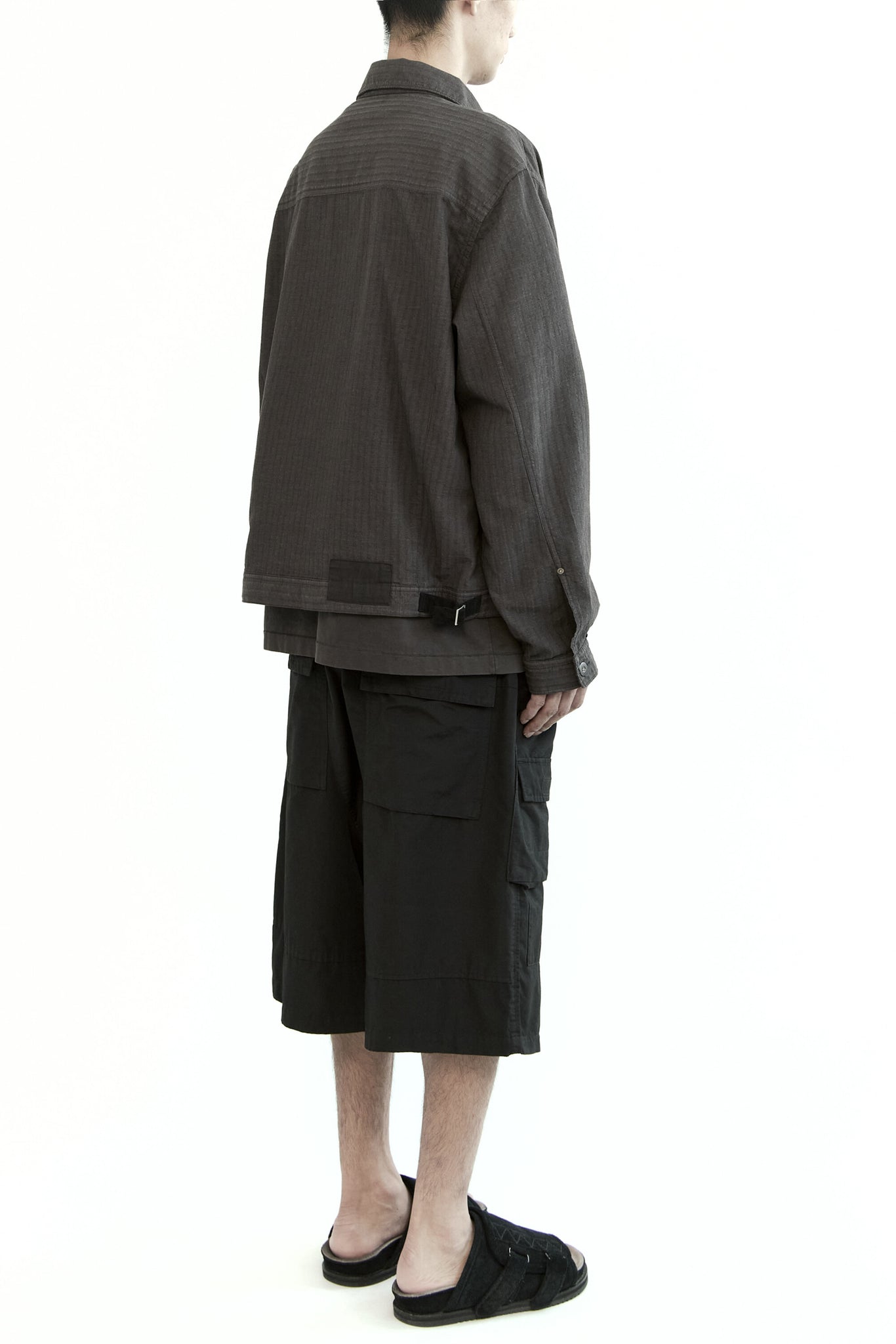 LIGHT TRUCKER JACKET STRIPED CHARCOAL