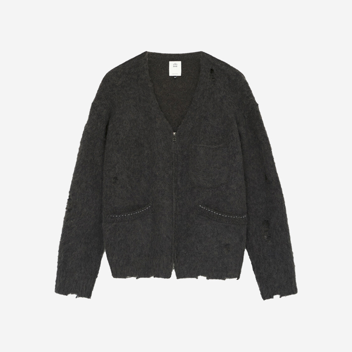 MOHAIR ZIP CARDIGAN