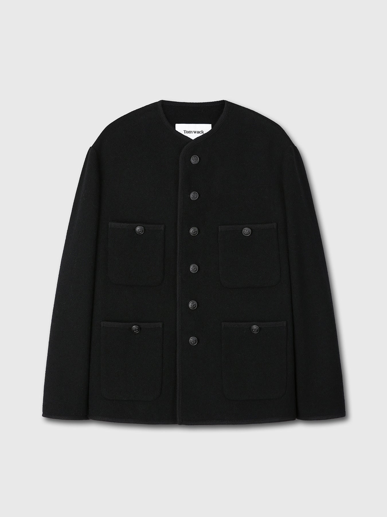 WOOL TWEED BUTTONED BLOUSON