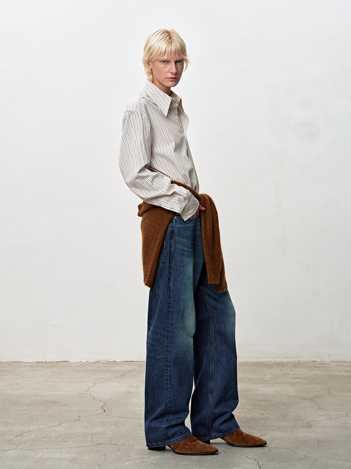 BRUSHED COTTON MULTI STRIPE SHIRT