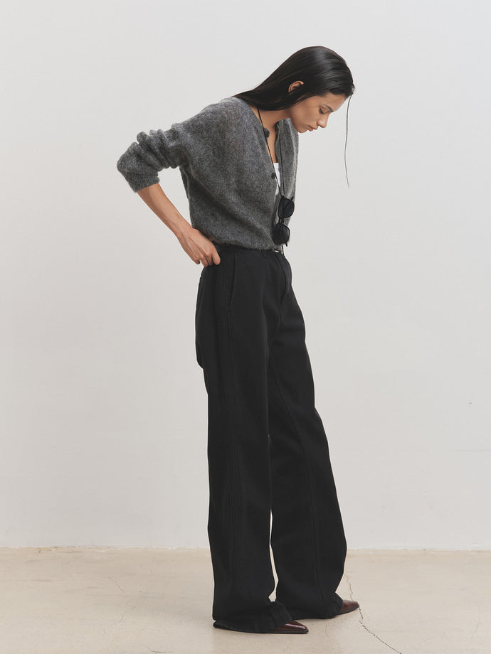 SIDE PANEL LACE TRIMMED DENIM JEANS