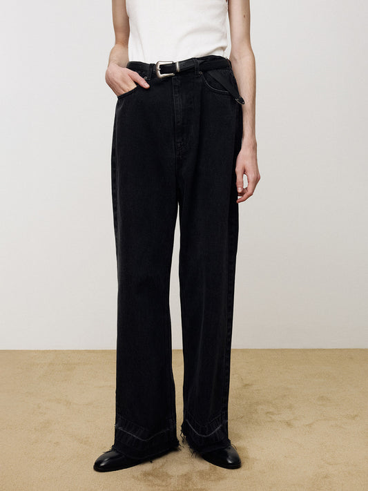 WIDE LEG DENIM JEANS