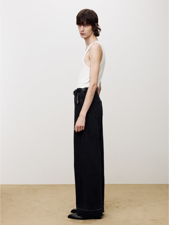 WIDE LEG DENIM JEANS