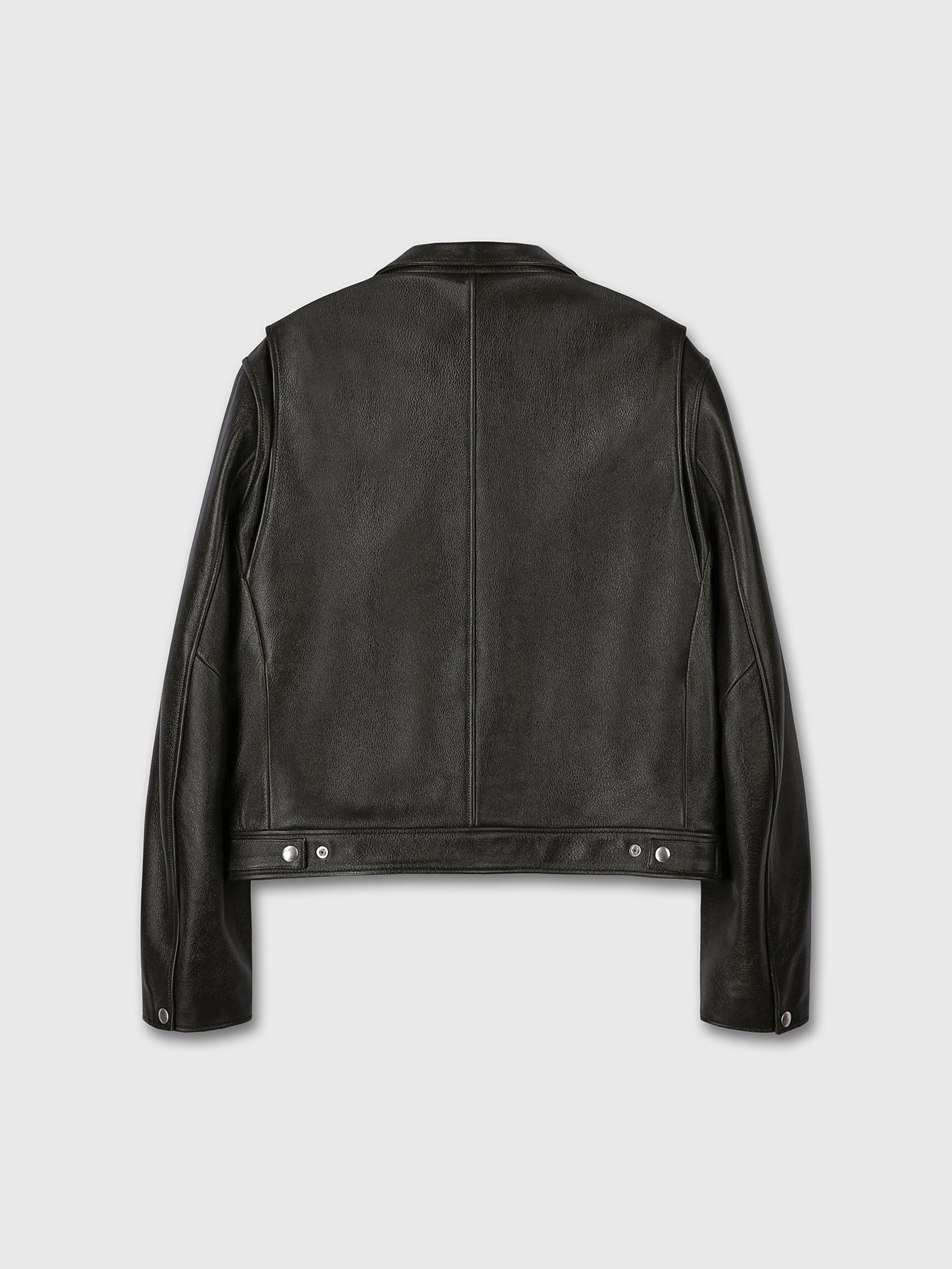 LEATHER CHEST ZIP JACKET (VINTAGE TREATMENT)