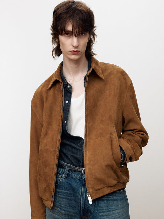 GOAT SUEDE BLOUSON JACKET