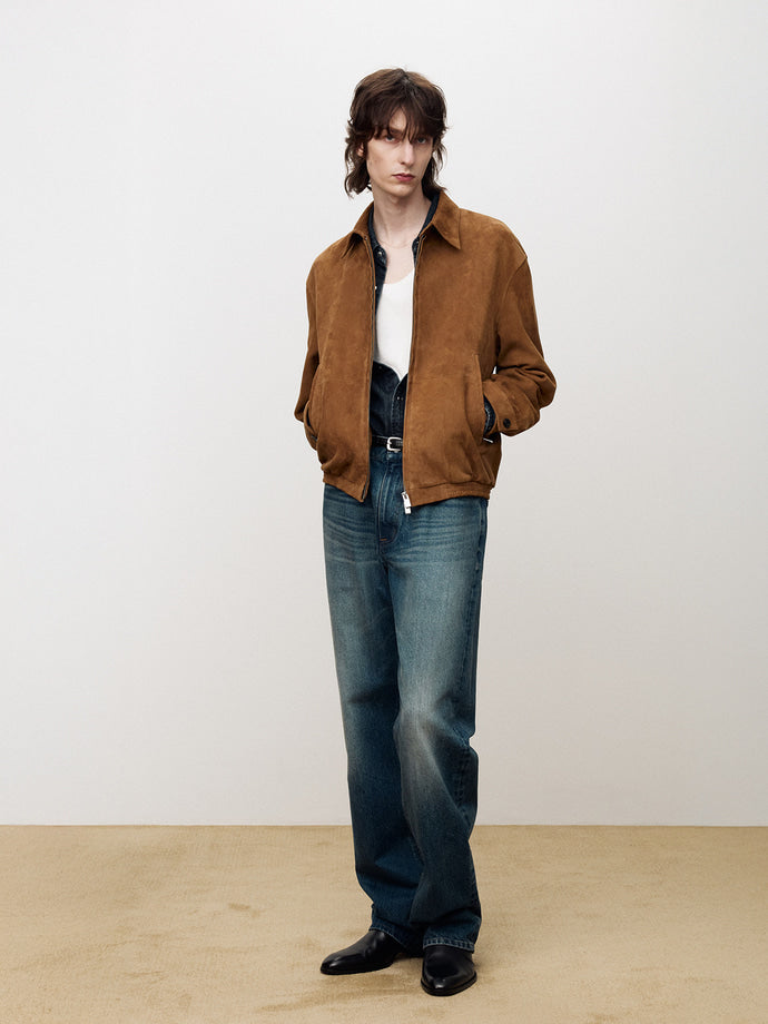 GOAT SUEDE BLOUSON JACKET