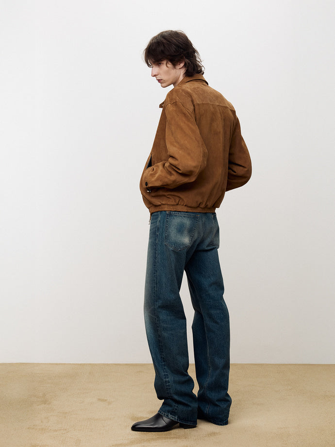 GOAT SUEDE BLOUSON JACKET