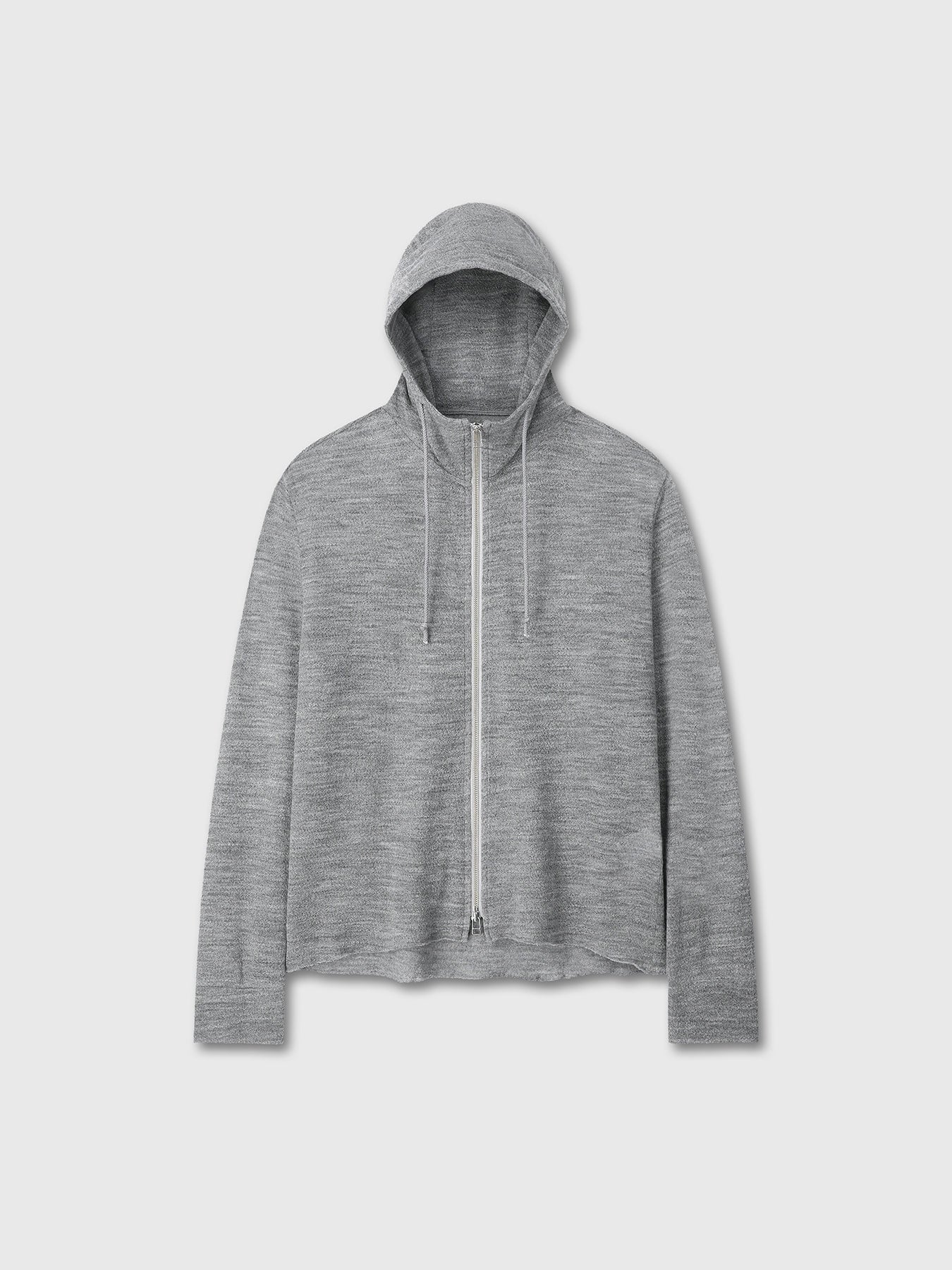 LIGHT WOOL HOODIE ZIP JACKET