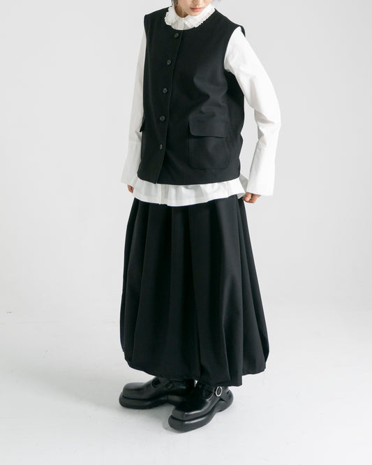 BUTTON POCKET WOOL VEST