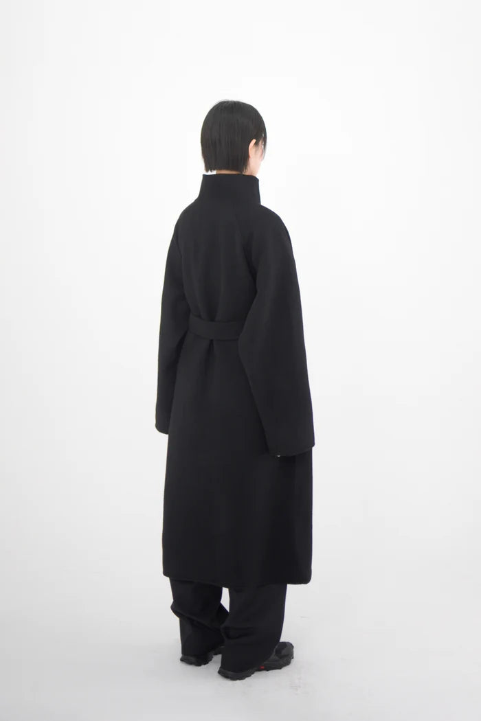 HIGH NECK HANDMADE LONG COAT