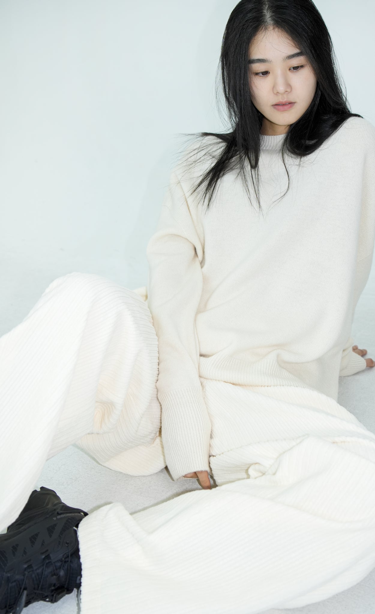 LOOSE FIT RIB KNIT