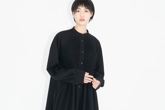 PINTUCK MOSS DRESS