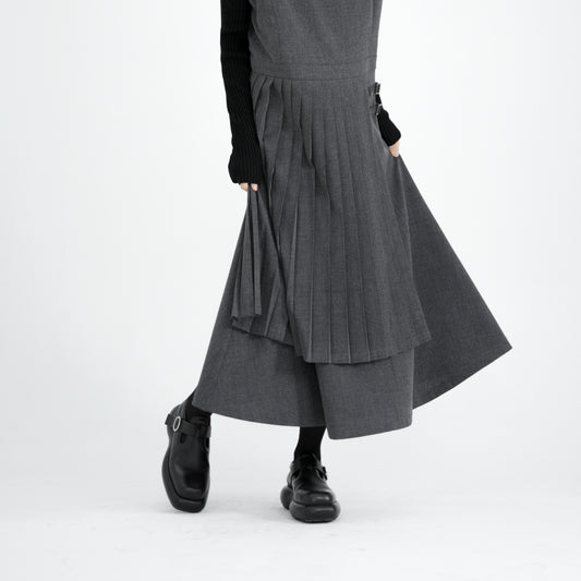PLEATS WRAP DRESS