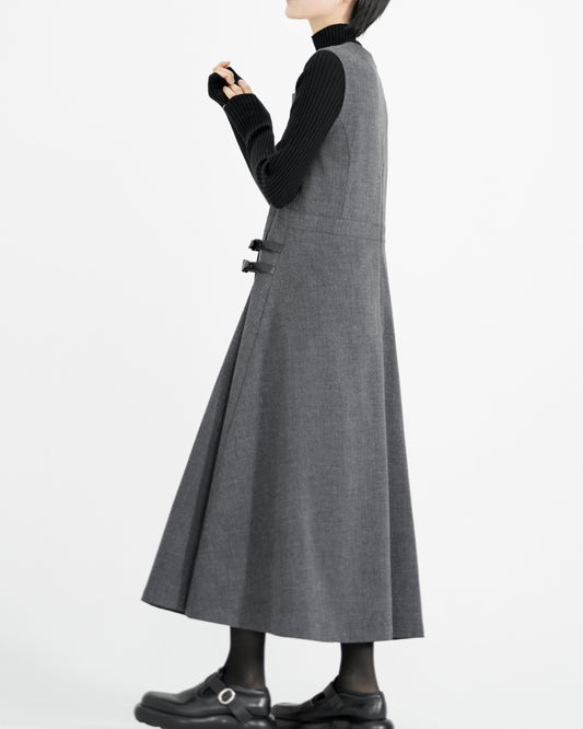 PLEATS WRAP DRESS