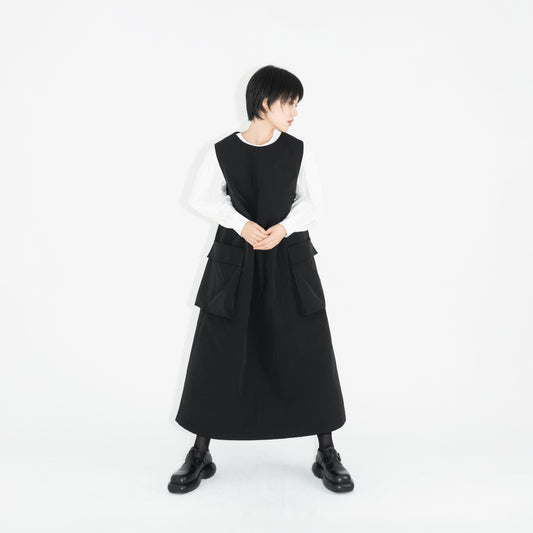 SIDE POCKET PADDING DRESS