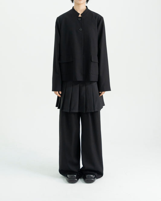 STAND COLLAR WOOL JACKET